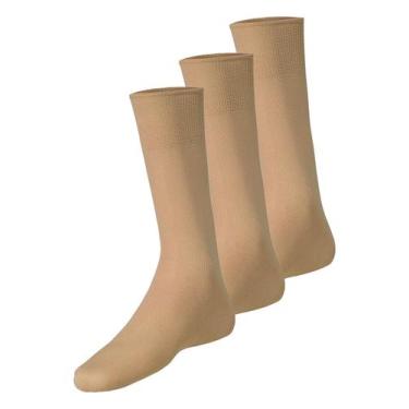 Imagem de Kit com 3 Pares de Meias Social Meianyl 6002-001 - LUPO, Bege