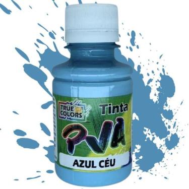 Imagem de Tinta Pva Fosca 100ml True Colors - Cores Frias, AZUL CEU - 7126