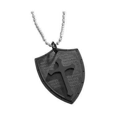 Imagem de Pingente De Crucifixo Dourado Para Homens, Colar Religioso Estilo Miam