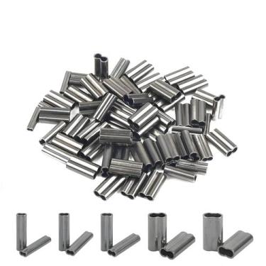 Imagem de Conectores De Linha De Pesca Em Cobre Com Dupla Barrilhada, 50 Peças, 