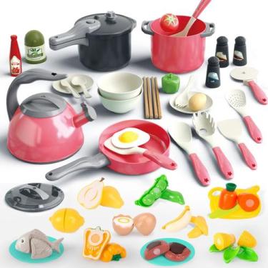 Imagem de Conjunto de brinquedos de cozinha Play Bruvoalon, 67 unidades com pane
