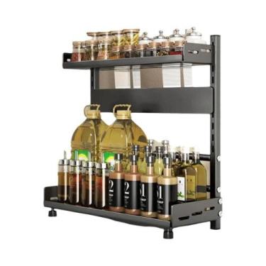 Imagem de Prateleira De Armazenamento De Especiarias Ajustável Em 3 Níveis Para 