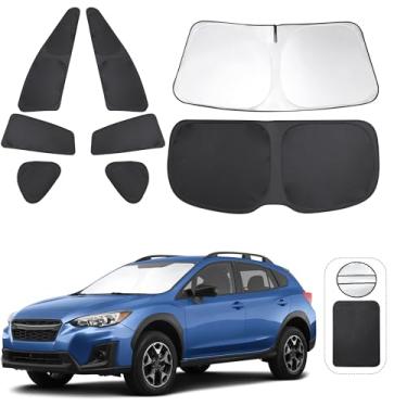 Imagem de TINGLU Persianas de janela para Subaru Crosstrek 2018-2023 Acessórios Lado do carro Janelas completas Para-brisa Triangular Traseiro Para-brisa Solar Raios UV e Proteção de Privacidade para Camping