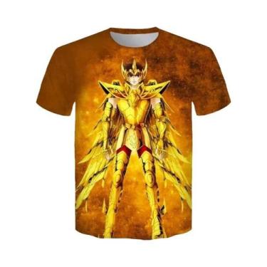 Imagem de Camiseta De Manga Curta Estilo Harajuku 3D Impressão De Anime Saint Se