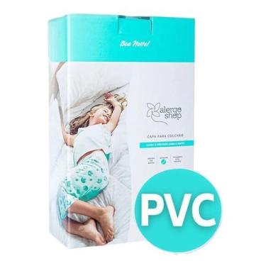 Imagem de Capa Antiácaro Para Colchão Solteiro Padrão PVC Alergoshop, Branco
