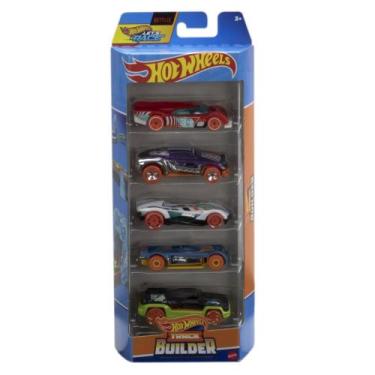 Imagem de Hot Wheels Pacote 5 Carros Track Builder - Mattel