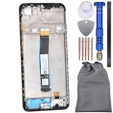 Imagem de Digitalizador de tela sensível ao toque com moldura para Xiaomi Redmi 10C Preto 6.71