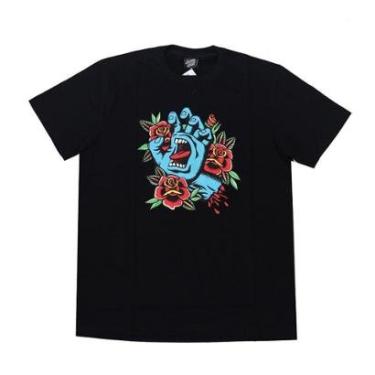 Imagem de Camiseta Santa Cruz Screaming Hand Flash Front - Preto-Masculino