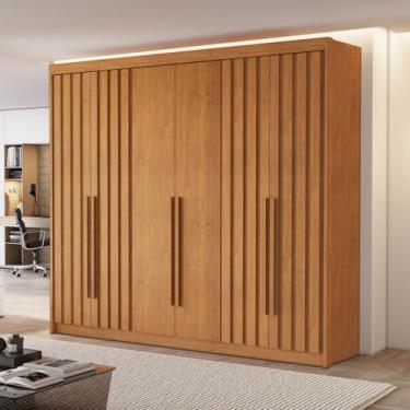 Imagem de Guarda Roupa Casal 6 Portas 4 Ripadas Portugal - Conquista Móveis