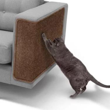 Imagem de Arranhador Adesivo para Gatos 30x48cm Protetor para Sofá e Cama Autoco