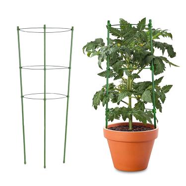 Imagem de Gaiolas Ajustáveis de Suporte para Plantas com 3 Anéis Estacas Jardim Tomate Suportes Proteção do Crescimento no e Cuidado a Grama
