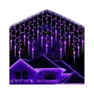 Imagem de Guirlanda De Natal Externa Com Luzes LED Em Forma De Cascata Para Deco