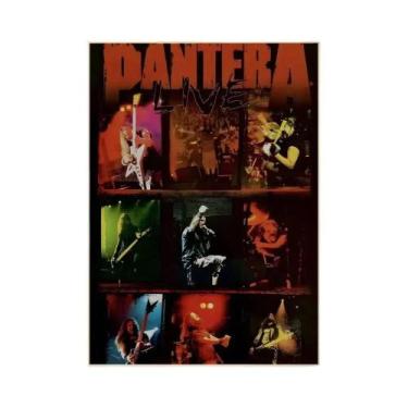 Imagem de Pôster Vintage Da Banda Pantera Em HD, À Prova d'Água, Autoadesivo, De