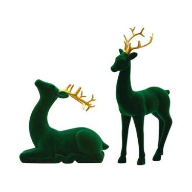 Imagem de Estátuas De Renas De Natal, Esculturas De Veados Em Resina Sólida Para