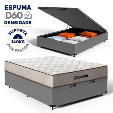 Imagem de Cama Box Baú com Colchão de Espuma D60 Double Face Force Dream - Ortobom Casal 138cm
