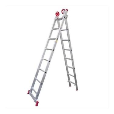 Imagem de Escada Extensiva de Alumínio 8 x 2 Degraus 2,40 x 3,88 Metros ESC0617 