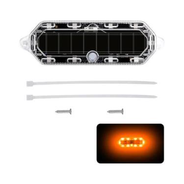 Imagem de Lanterna Estroboscópica LED Solar Sem Fio À Prova d'Água Para Motocicl