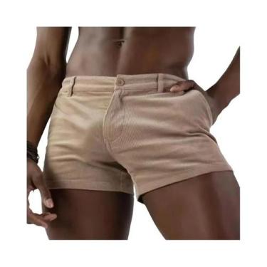 Imagem de Shorts Esportivos Masculinos Vintage De Veludo Cotelê, Tendência De Ve