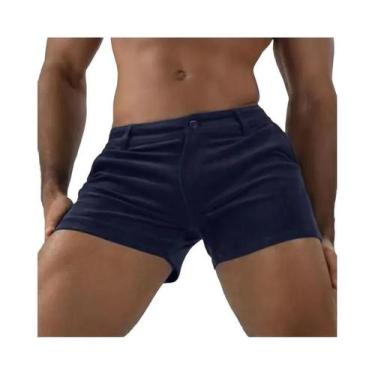 Imagem de Shorts Esportivos Masculinos Vintage De Veludo Cotelê, Tendência De Ve
