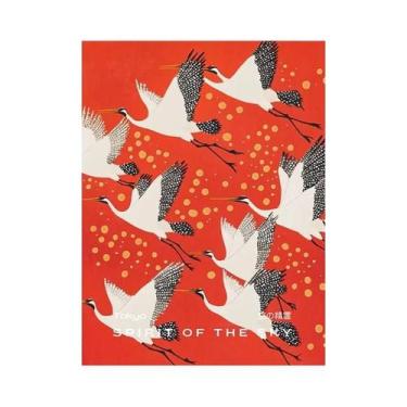 Imagem de Pôster Em Tela Estilo Ukiyo-e Japonês Com Elementos De Flores De Cerej