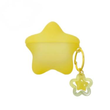 Imagem de Capa para AirPods 4ª geração, capa compatível com AirPods 4 2024, capa de fone de ouvido luminosa em forma de estrela Kawaii, presentes com chaveiro para mulheres e meninas, proteção antiarranhões