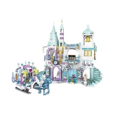 Imagem de Conjunto De Blocos De Montar Castelo Da Rainha Do Gelo Elsa Frozen 350