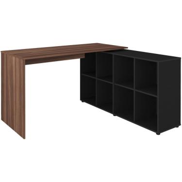 Imagem de Escrivaninha Mesa Escritorio 8 Nichos Ne6 Ipe Preto Arty Ipe Preto