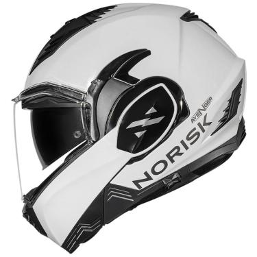 Imagem de Capacete Norisk Avenger Monocolor Articulado Branco - Articulado