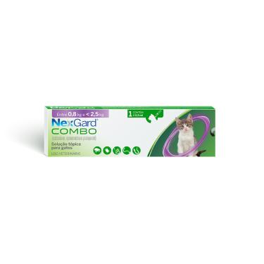 Imagem de Combo Antipulgas, Sarna e Vermes para Gatos de até 2,5 kg 0,3 ml 1 unidade Nexgard