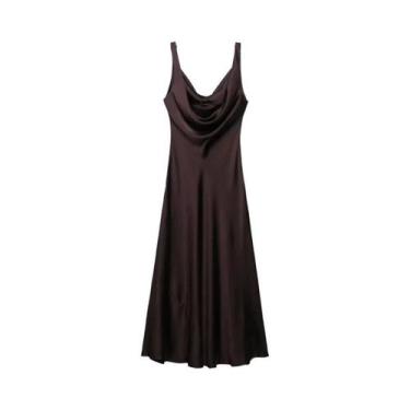 Imagem de Vestido De Festa Elegante Feminino Com Decote Em V E Saia Longa Série 