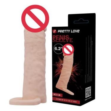 Imagem de Capa Extensora Cyberskin com Anel para Escroto 16cm x 4cm Pretty Love