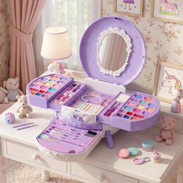 Imagem de Para Presentear Maleta de Maquiagem Infantil Completa Kit Make Menina 