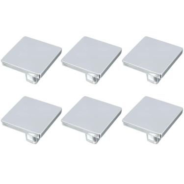 Imagem de Kit 6 Puxadores Aspen 188 Ponto Quadrado Cromado Para Móvel Armários e Gavetas