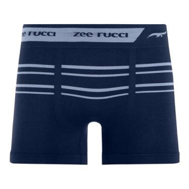 Imagem de Cueca Boxer Listrada Sem Costura Navy Zee Rucci, M