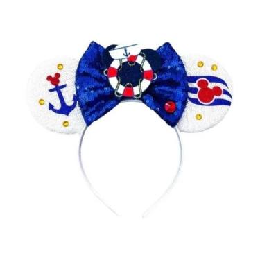 Imagem de Tiara De Orelhas Do Mickey E Da Minnie Com Laços De Lantejoulas, Acess