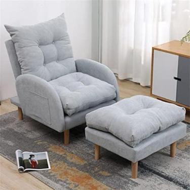 Imagem de Poltrona reclinável de sofá ajustável com apoio para os pés, cadeira de sofá de 3 posições, cadeiras reclináveis, poltrona reclinável para sala de estar, quarto, carga de 150 kg, D