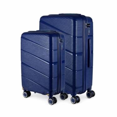 Imagem de Conjunto Mala 23KG + Mala 10KG Polipropileno Inquebrável Dubai (Azul Marinho)