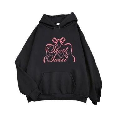 Imagem de Moletom Vintage Feminino Sabrina Carpenter Tour 2025 Com Capuz E Manga