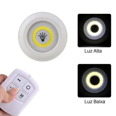 Imagem de Kit 3 Lampada Luminaria Led Spot Sem Fio Controle Remoto Smd