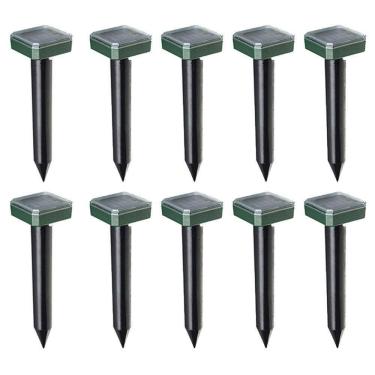 Imagem de Repelente Solar Ultrassonico Kit Com 10 Und Ratos Roedores