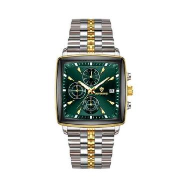 Imagem de Relógio De Quartzo Masculino Luminous Chronograph Com Data, Quadrado, 