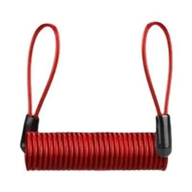 Imagem de Cadeado De Cabo Antifurto Para Bicicleta De 1,2m Com Alarme E Trava De