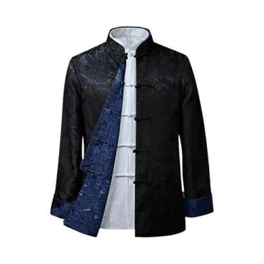 Imagem de Casaco Tradicional Chinês De Dragão Para Homens, Traje De Kung Fu Para