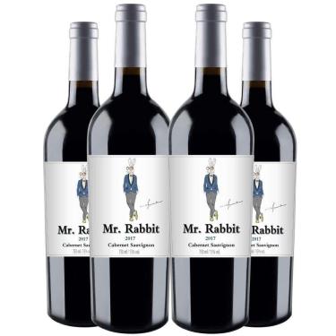 Imagem de Vinho Tinto Mr. Rabbit Cabernet Sauvignon 750ml Kit 4 Garrafas