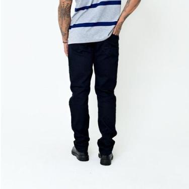 Imagem de Calça Jeans Masculina Casual Corte Reto Camisaria Colombo, Preto, 40