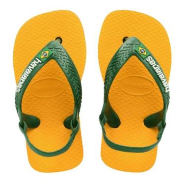 Imagem de Chinelo Havaianas Baby N.B. Brasil Logo, 22, Amarelo pop, Amazonia