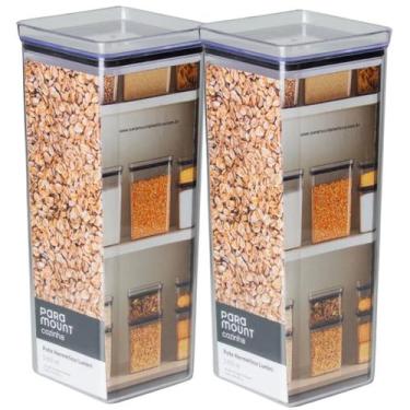 Imagem de 2 Pote Hermético Multiuso Lumini Quadrado Paramount 3500 ml - Paramoun