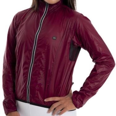 Imagem de Jaqueta Corta Vento de Ciclismo Feminina Márcio May Pro Vinho, P, Vinh