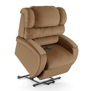Imagem de Poltrona Do Papai Reclinável Napoli FH1 Elevação Lift Elétrico Corino Caramelo D'Rossi