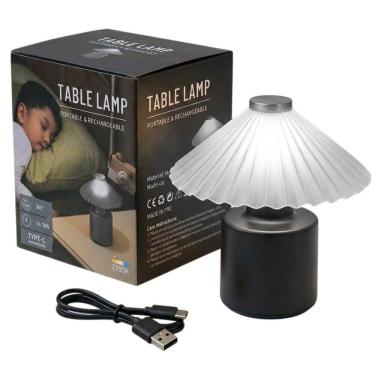 Imagem de Luminaria de Mesa Abajur Touch Sala LED Recarregavel USB Iluminaçao Leitura Estudo Regulavel Cabeceira Quarto Decoraçao